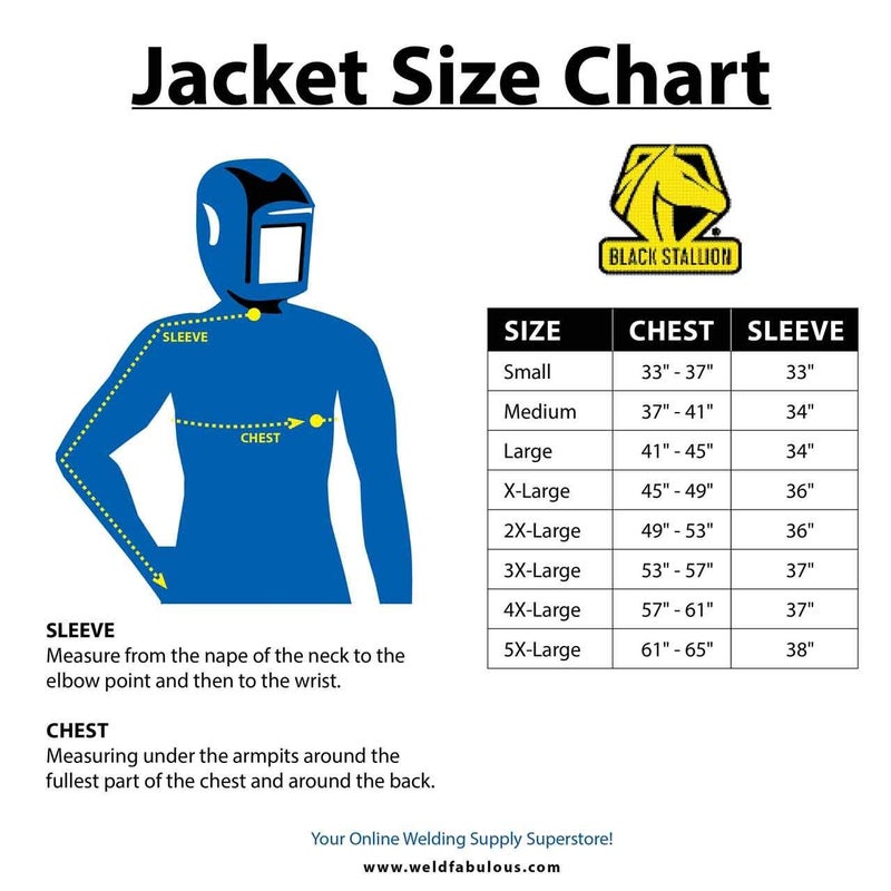 Black Stallion REVCO - FN9-30C-M FN9-30C 30"" 9oz. Navy FR Cotton Welding Jacket  Large (Medium) - Image 5